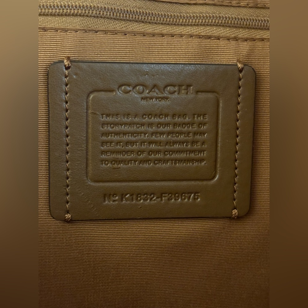COACH F39675 Leather Derby Tote (Rose Gold/Metallic) - Picture 12 of 16